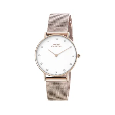 Capital Donna Watch  Ax169-02-oz 32 Mm In Pink