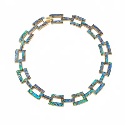 Capucine De Wulf Women's Pathway Link Necklace In Abalone In Multi