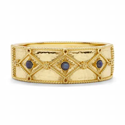 Capucine De Wulf Women's Victoria Hinged Bangle In Hammered Gold/labradorite In Multi