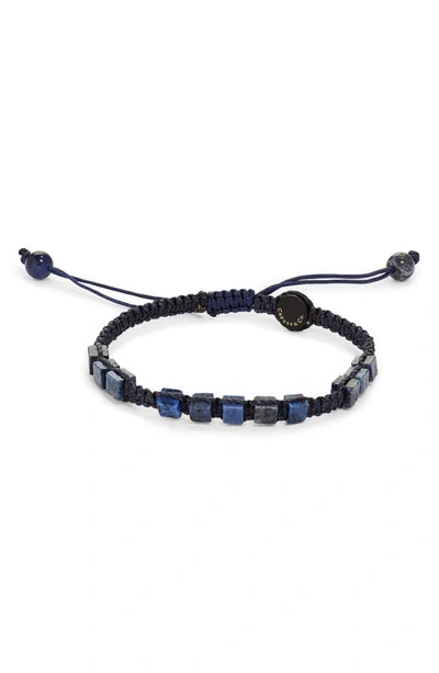 Caputo & Co Eleven Sodalite Macramé Bracelet In Black