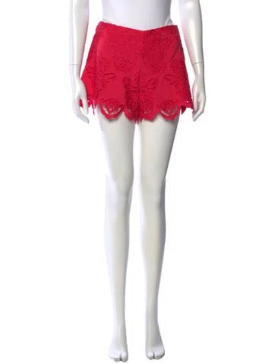 Pre-owned Cara Cara Patterned Mini Shorts In Red