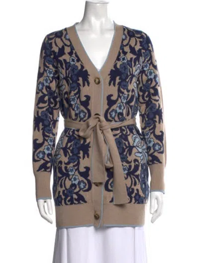Pre-owned Cara Cara Wool Floral Print Sweater In Multicolor