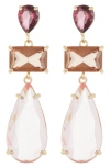 Cara Crystal Drop Earrings In Multi