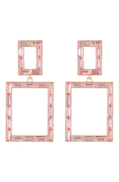 Cara Statement Earrings In Pink