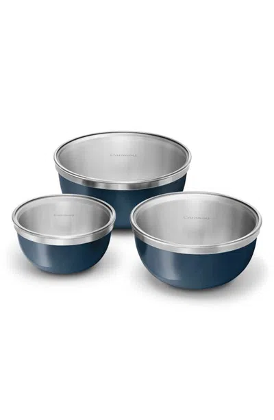 Caraway 3-piece Stainless Steel Mixing Bowl Set In Blue