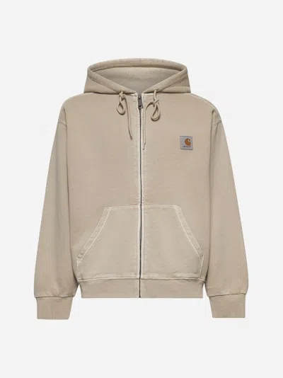 Carhartt Beige Hooded Nelson Jacket Zip-up Hoodie