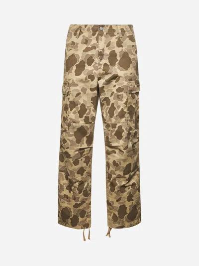 Carhartt Beige Printed Twill Regular Cargo Pants