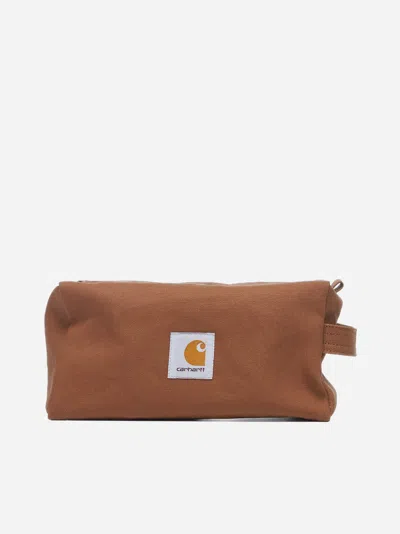 Carhartt Brown Canvas Washbag Vanity Case