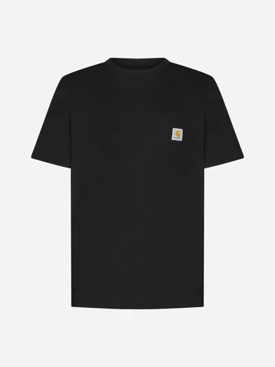Carhartt Chest-pocket Cotton T-shirt In Black