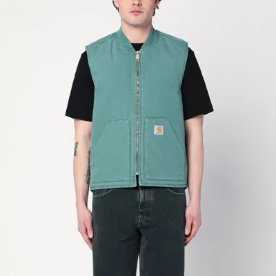 Carhartt Classic Waistcoat In Silver Pine Colour In Grey