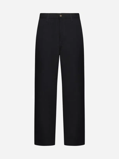 Carhartt Cotton Trousers In Black