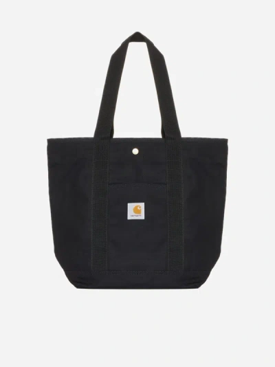 Carhartt Dearborn Canvas Tote Bag In Nero