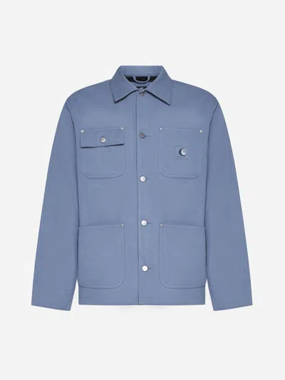 Carhartt Michigan Faux Suede Jacket In Dove Grey