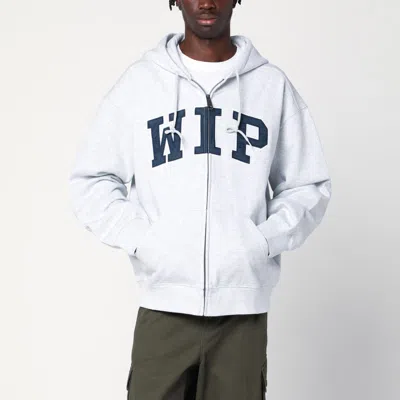 Carhartt Hooded Wip Sweat Jacket Colour Ash Heather In Brown