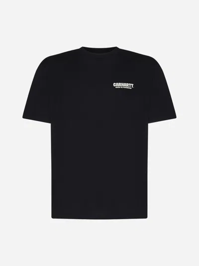 Carhartt Trade Logo Cotton T-shirt In Black