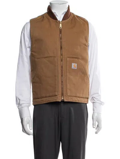 Pre-owned Carhartt Vest In Brown/neutrals