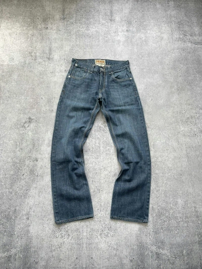 Pre-owned Carhartt X Levis Vintage Levi's 514 Denim Distressed Thrashed Japan Type Pant In Blue