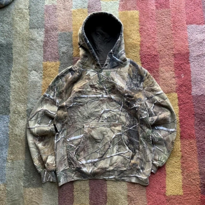 Pre-owned Carhartt X Realtree Crazy Vintage Y2k Akimbo Realtree Camo Hoodie Carhartt Style