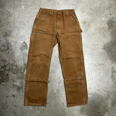 Pre-owned Carhartt X Vintage Carhartt Double Knee Khaki Pants Made