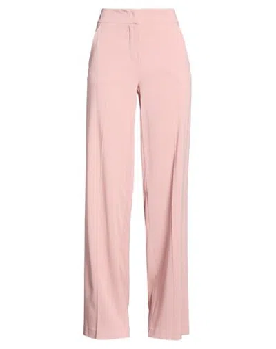 Carla G. Woman Pants Antique Rose Size 10 Acetate, Viscose, Elastane In Pink