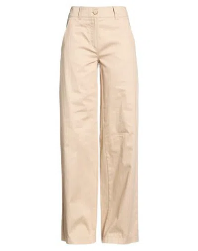 Carla G. Woman Pants Beige Size 10 Cotton In Sand