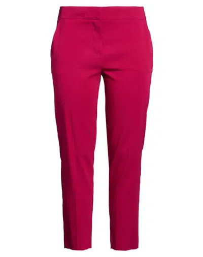 Carla G. Woman Pants Garnet Size 10 Acetate, Viscose, Elastane In Red