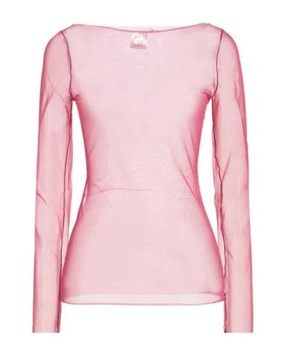 Carla G. Woman Top Fuchsia Size 6 Polyamide In Pink