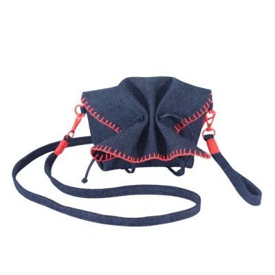 Carlos Falchi Mini Butterfly Leather Bag In Blue