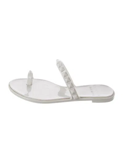 Pre-owned Carmen Sol Rubber Flip Flops In Grey