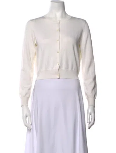 Pre-owned Carolina Herrera Crew Neck Sweater In Neutrals