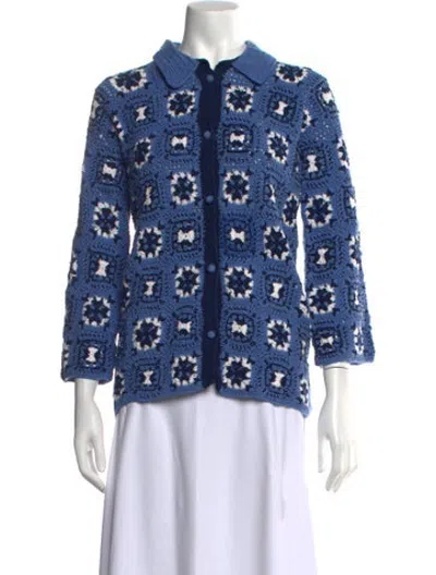 Pre-owned Carolina K Patterned Sweater In Blue