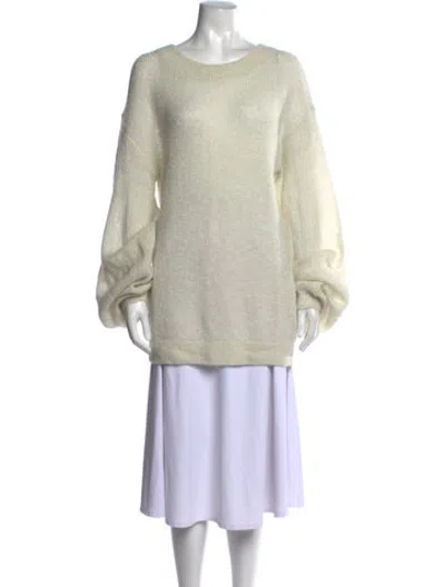 Pre-owned Caroline Constas Crew Neck Sweater In Metallic/neutrals