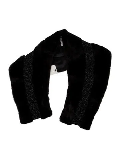 Pre-owned Carolyn Rowan Mink Scarf In Brown