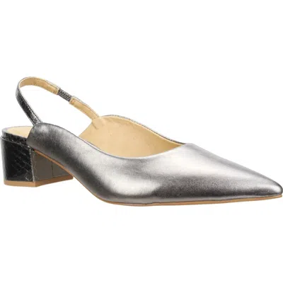 Carrano Women's Heidi Leather Slingback Pump In Pewter In Silver