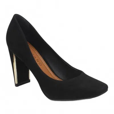 Carrano Women's Hortense Nubuck Leather Pump Heels In Black