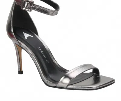 Carrano Women's Leather Metallic Sandals In Pewter In Silver