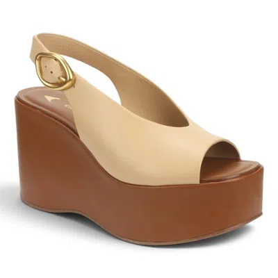 Carrano Women's Leather Wedge Sandal In Porcini In Neutral