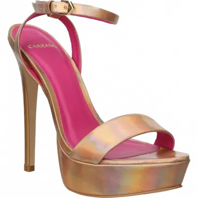 Carrano Women's Nancy High Heel Dress Platform Sandals In Gold