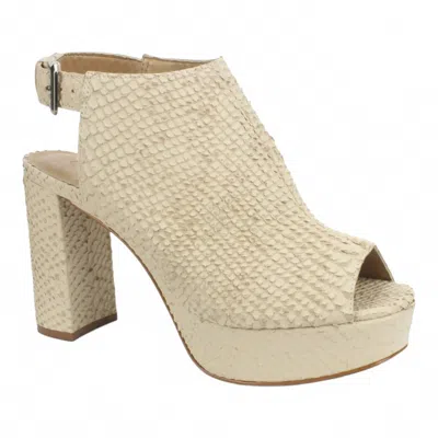 Carrano Women's Snake Leather Platform Sandals In Butter In Neutral