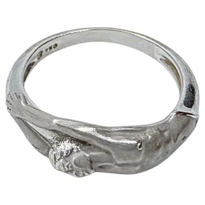 Pre-owned Carrera Y Carrera 18k White Gold Sculptural Figural Human Form Ring