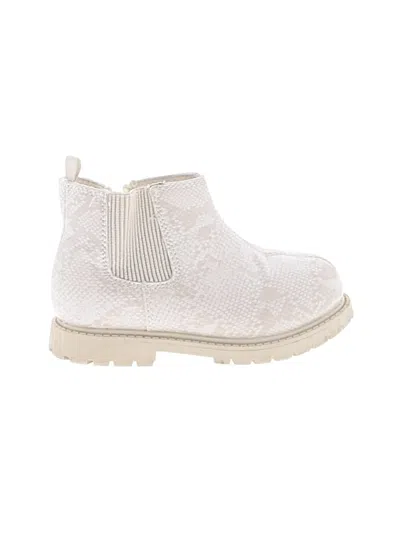 Pre-owned Carter's Kids' Ankle Boots In White