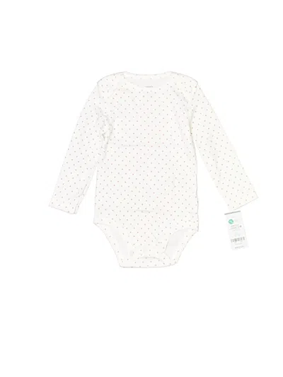 Pre-owned Carter's Kids' Long Sleeve Onesie In Ivory