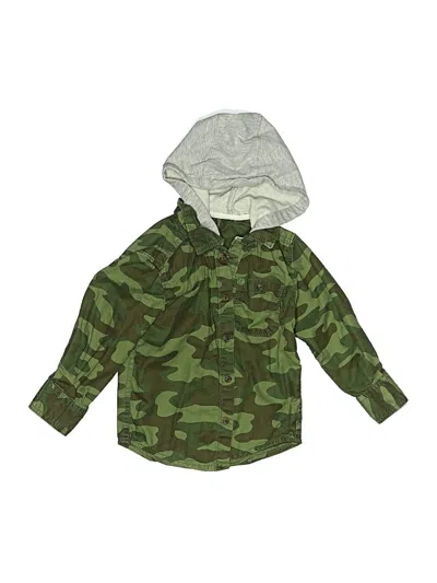 Pre-owned Carter's Kids' Windbreaker Jacket In Green