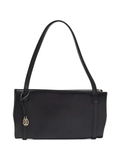 Pre-owned Cartier Cabochon Logo-charm Tote Bag In Black