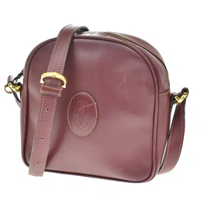 Pre-owned Cartier Must De  Leather Red Leather Shoulder Bag Bag ()