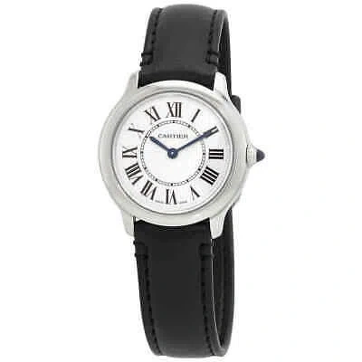 Pre-owned Cartier Ronde Must De  Quartz Silver Dial Ladies Watch Wsrn0030