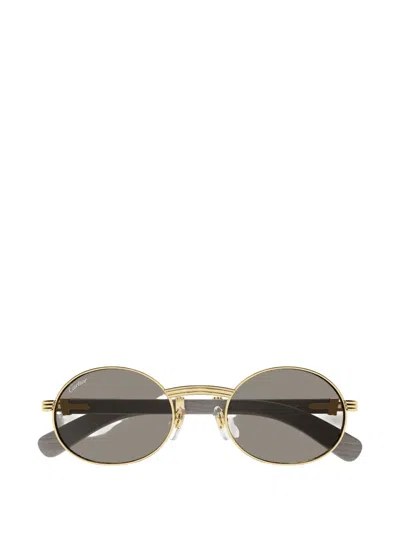Cartier Round-frame Sunglasses In Gold