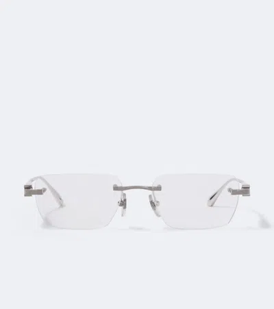 Cartier Signature C De  Rectangular Glasses In Silver