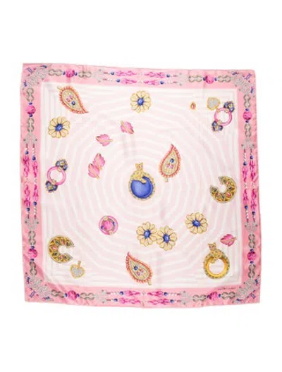 Pre-owned Cartier Silk Vintage Scarf In Pink
