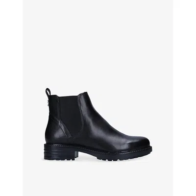 Carvela Comfort Womens Black Russ Wide-fit Leather Chelsea Boots Eur 38/5 Uk
